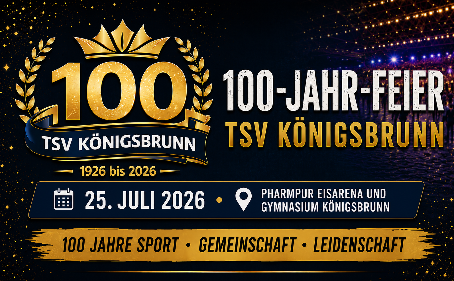 Ankündigung 100-Jahr-Feier des TSV Königsbrunn